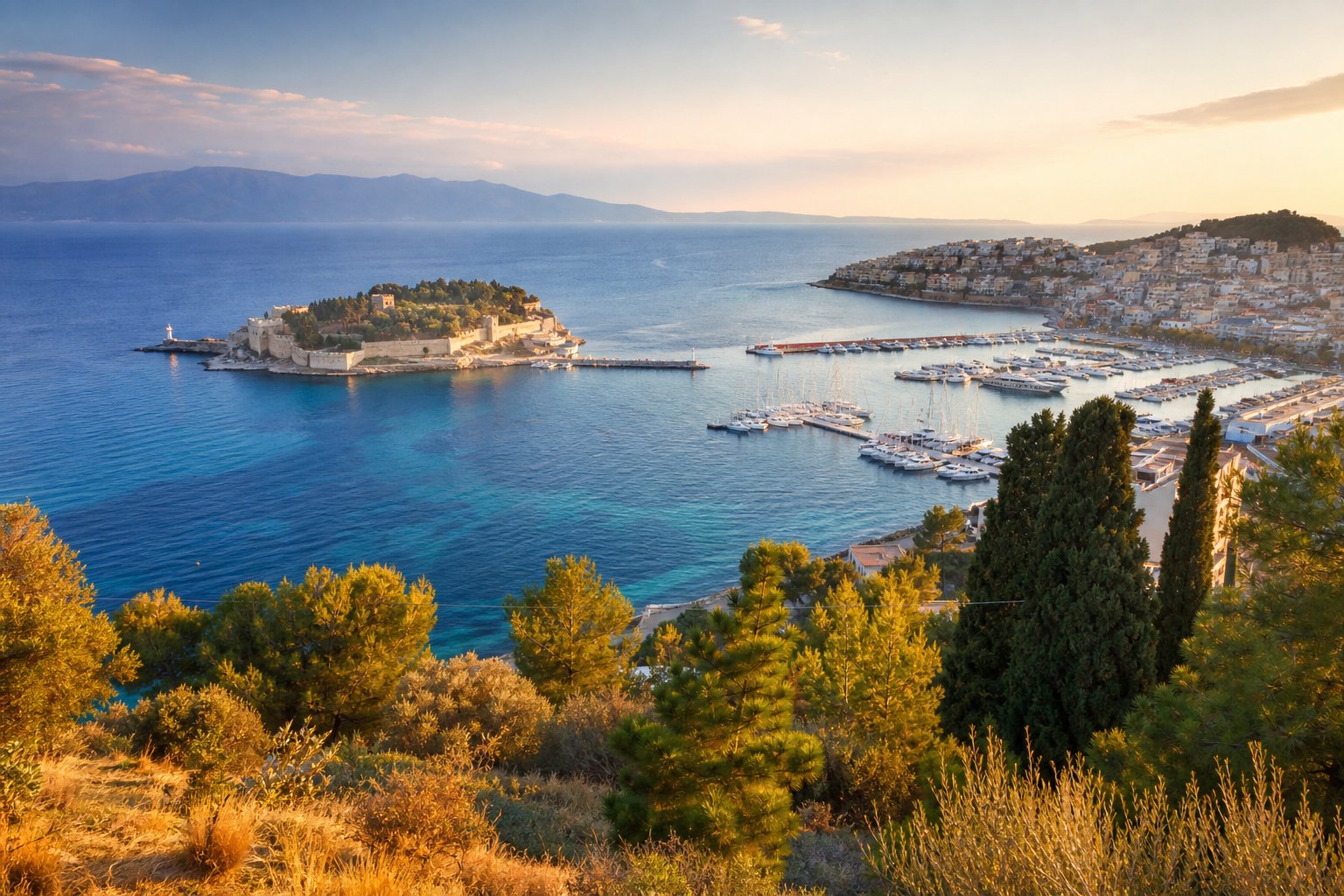 Güvercinada Adası manzarası