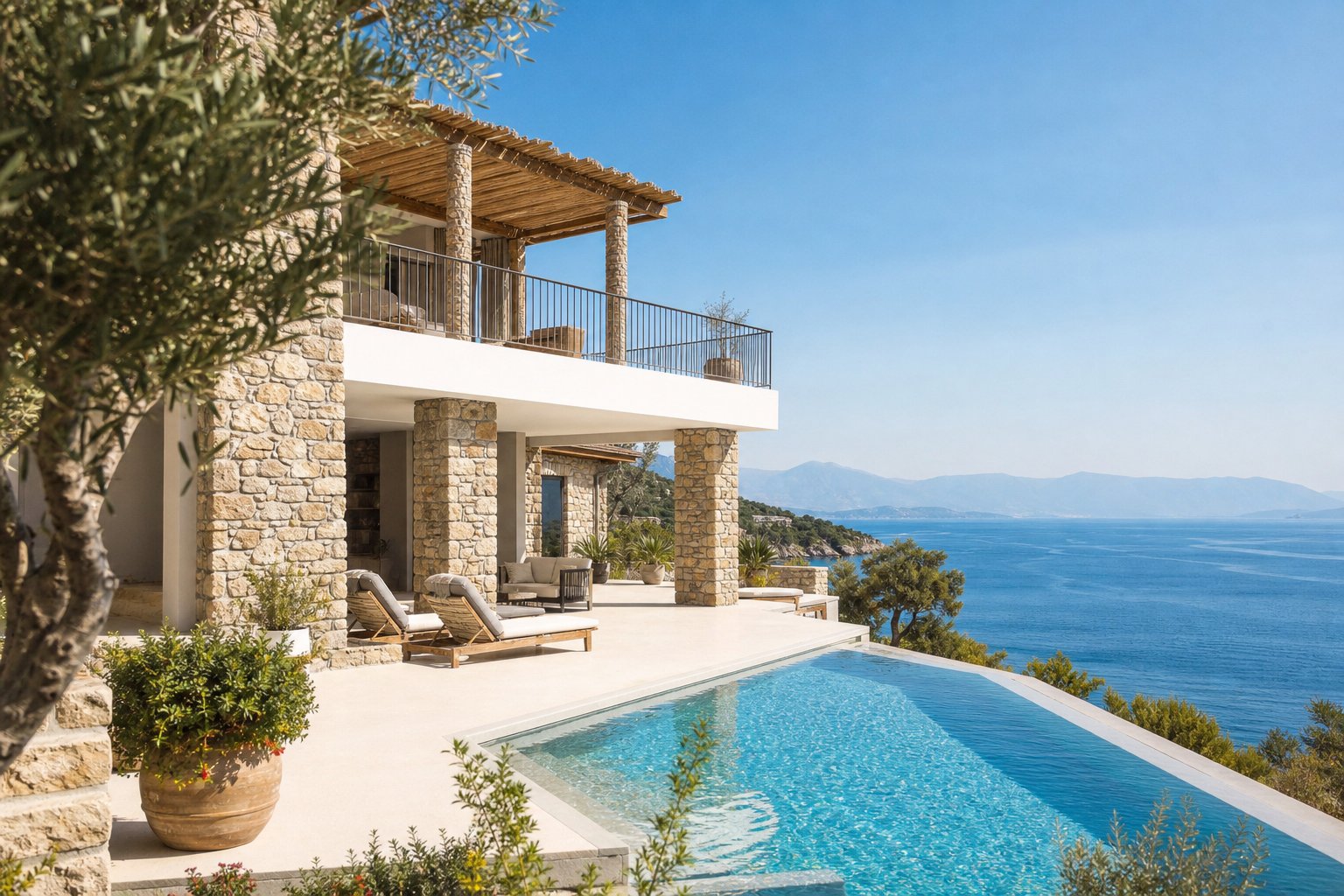 Ege Terası Villa — deniz manzaralı
